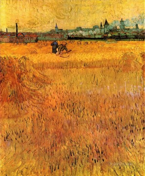  Field Painting - Arles View from the Wheat Fields Vincent van Gogh
